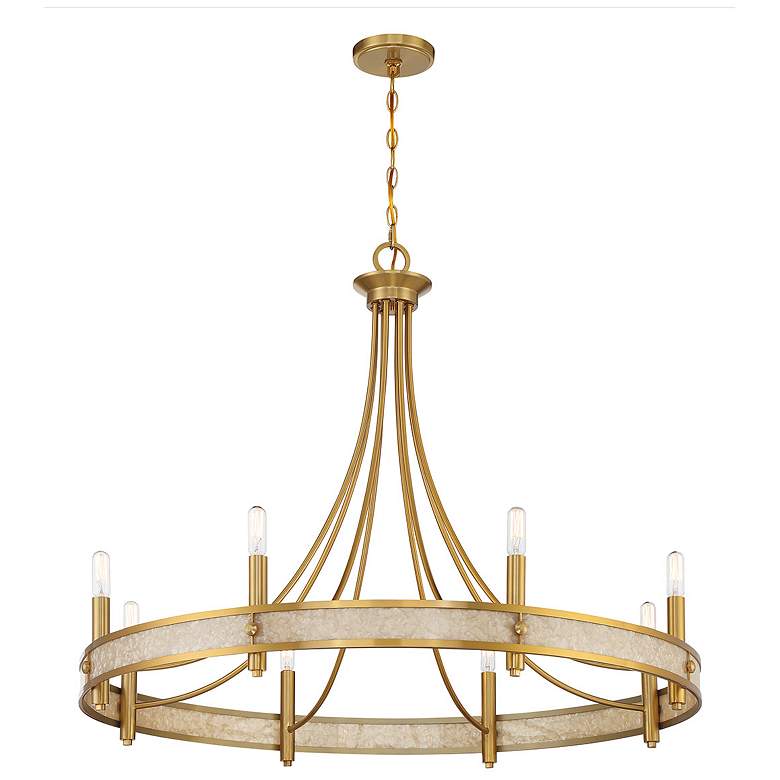 Image 3 Savoy House Camden 36" Wide Warm Brass 8-Light Chandelier more views