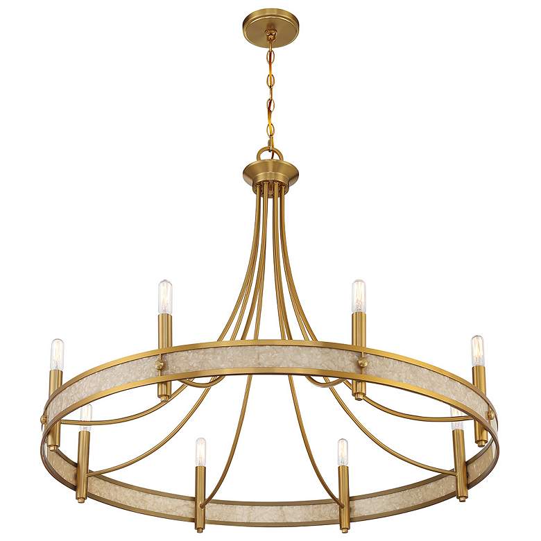 Image 4 Savoy House Camden 36" Wide Warm Brass 8-Light Chandelier more views
