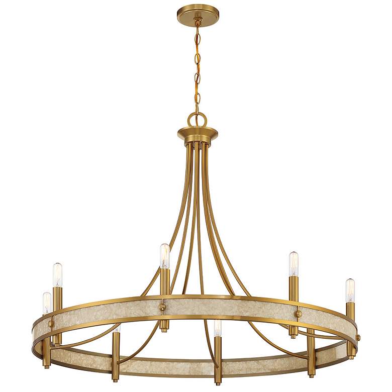 Image 5 Savoy House Camden 36" Wide Warm Brass 8-Light Chandelier more views