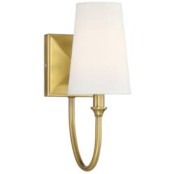 Savoy House Cameron 13" High Warm Brass Wall Sconce