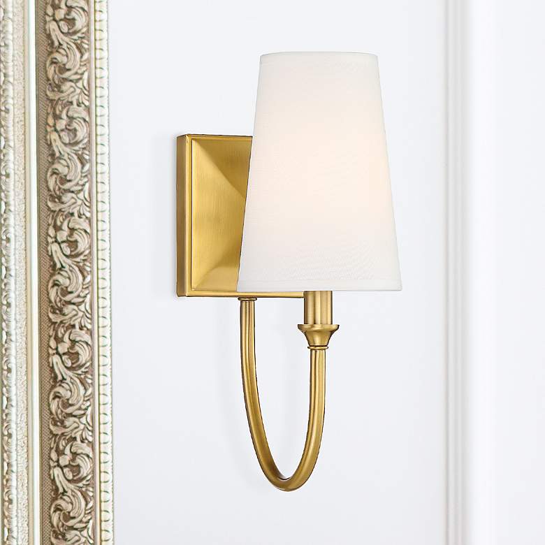 Image 1 Savoy House Cameron 13" High Warm Brass Wall Sconce