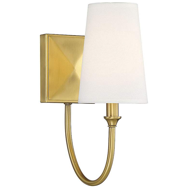 Image 4 Savoy House Cameron 13" High Warm Brass Wall Sconce more views