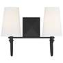 1_Savoy House Cameron 15" Wide Matte Black 2-Light Bath Light