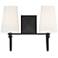 Savoy House Cameron 15" Wide Matte Black 2-Light Bath Light
