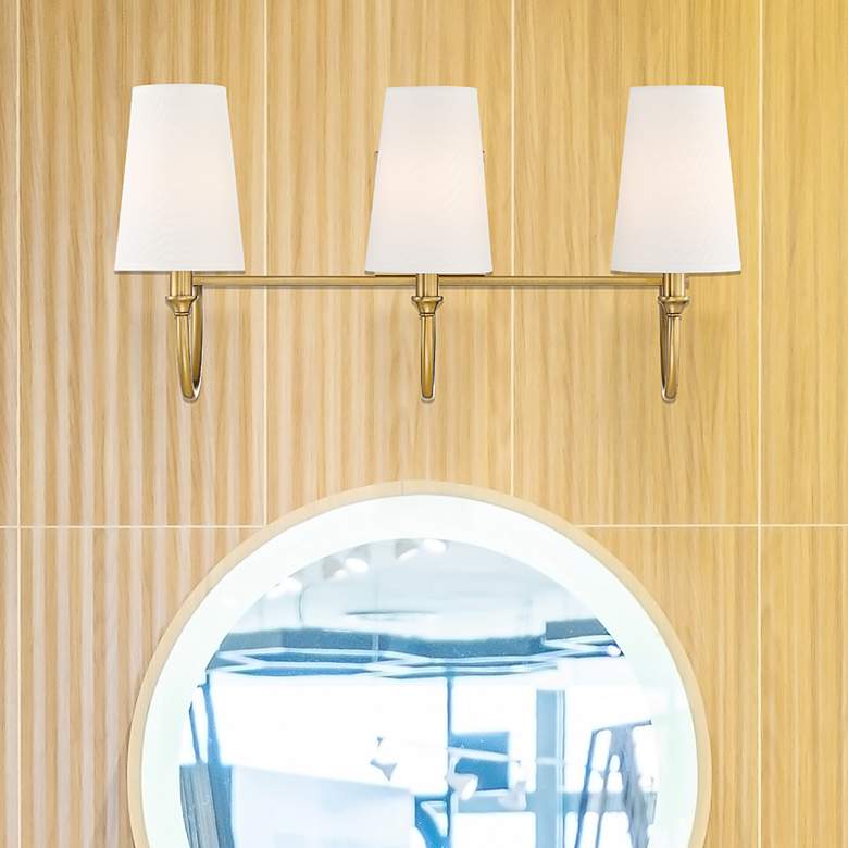 Image 2 Savoy House Cameron 24" Wide Warm Brass 3-Light Bath Light