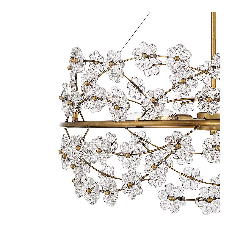 Image 3 Savoy House Camille 24" Wide Warm Brass 5-Light Chandelier more views