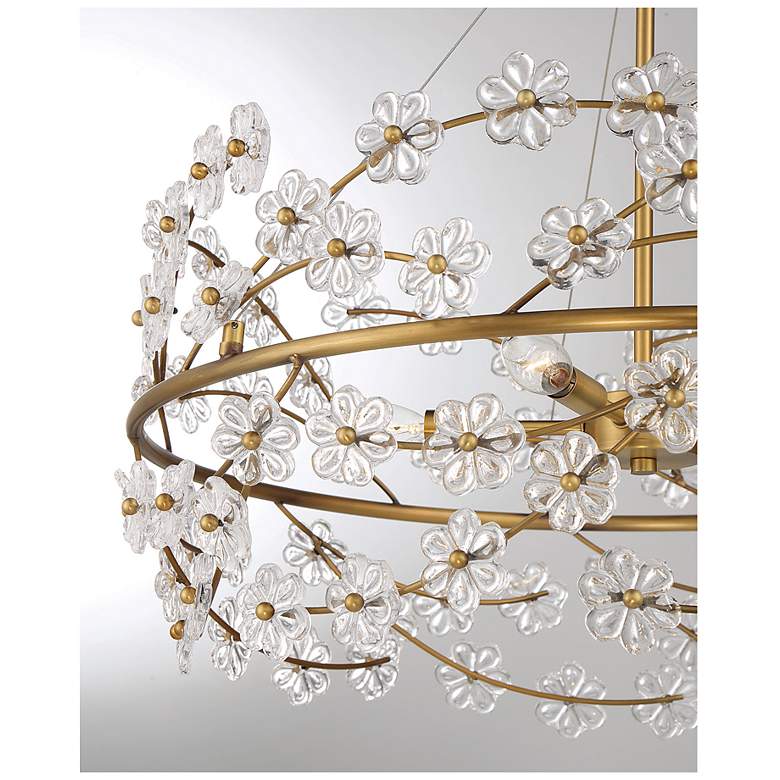 Image 7 Savoy House Camille 24" Wide Warm Brass 5-Light Chandelier more views
