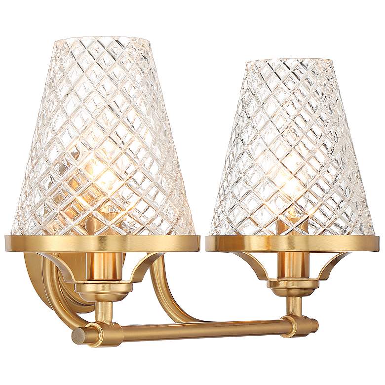 Image 4 Savoy House Candler 8 3/4"H Warm Brass 2-Light Wall Sconce more views