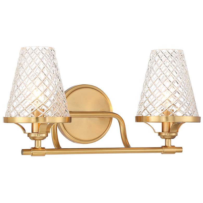 Image 5 Savoy House Candler 8 3/4"H Warm Brass 2-Light Wall Sconce more views