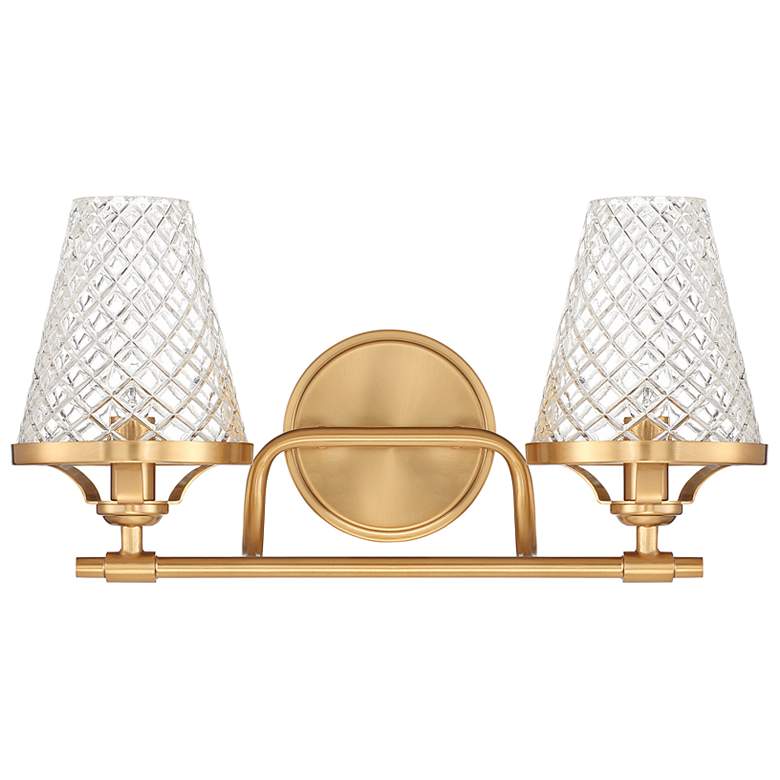 Image 6 Savoy House Candler 8 3/4"H Warm Brass 2-Light Wall Sconce more views