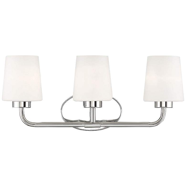Image 1 Savoy House Capra 22"W Polished Nickel 3-Light Bath Light