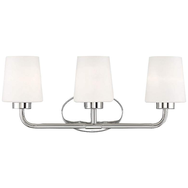 Image 1 Savoy House Capra 22 inchW Polished Nickel 3-Light Bath Light