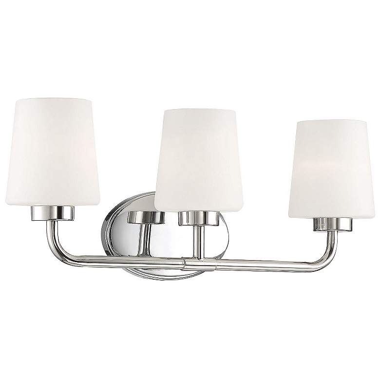 Image 3 Savoy House Capra 22 inchW Polished Nickel 3-Light Bath Light more views