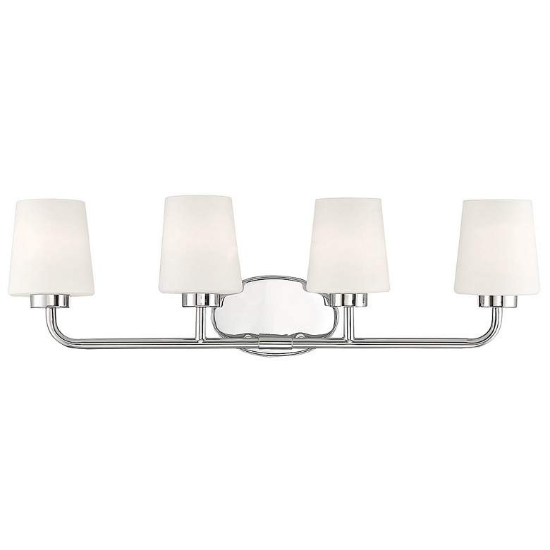 Image 1 Savoy House Capra 31"W Polished Nickel 4-Light Bath Light