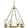 Savoy House Carlton 24" Wide Warm Brass 4-Light Chandelier
