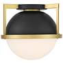 Savoy House Carlysle 15" Matte Black with Warm Brass 1-Light Ceiling L