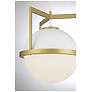 6_Savoy House Carlysle 15" Wide White with Warm Brass 1-Light Pendant more views