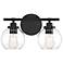 Savoy House Carson 14" Wide Matte Black 2-Light Wall Sconce