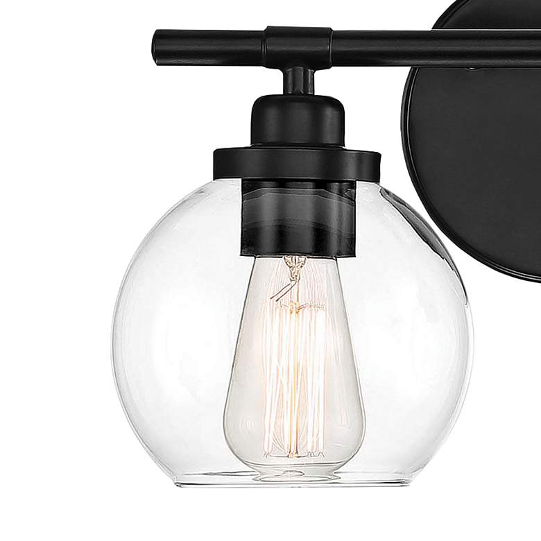 Image 2 Savoy House Carson 14" Wide Matte Black 2-Light Wall Sconce more views