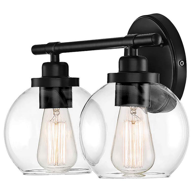 Image 3 Savoy House Carson 14" Wide Matte Black 2-Light Wall Sconce more views