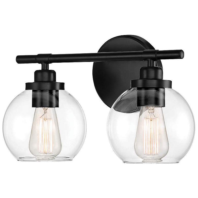 Image 5 Savoy House Carson 14" Wide Matte Black 2-Light Wall Sconce more views
