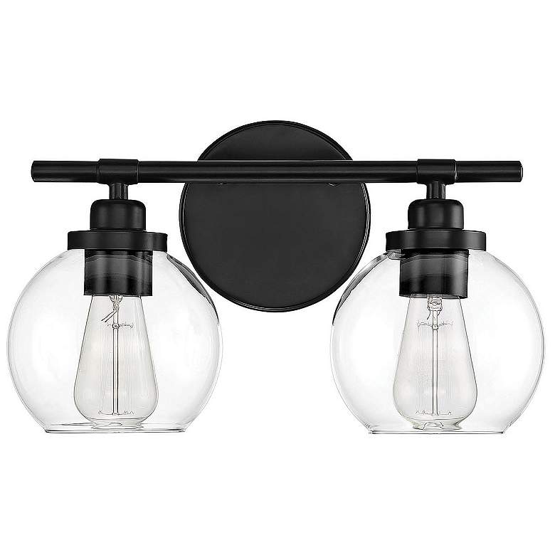 Image 6 Savoy House Carson 14" Wide Matte Black 2-Light Wall Sconce more views