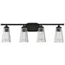 2_Savoy House Chantilly 31"W Matte Black 4-Light Bath Light more views