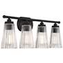 4_Savoy House Chantilly 31"W Matte Black 4-Light Bath Light more views