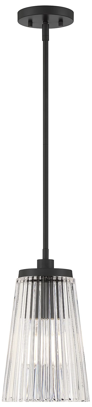 Savoy House Chantilly 8" Wide Matte Black Mini Pendant