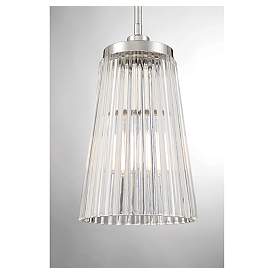 Image5 of Savoy House Chantilly 8" Wide Polished Nickel Mini Pendant more views
