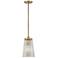 Savoy House Chantilly 8"W Brass Ribbed Glass Mini Pendant