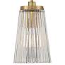 2_Savoy House Chantilly 8"W Brass Ribbed Glass Mini Pendant more views
