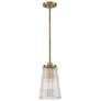 3_Savoy House Chantilly 8"W Brass Ribbed Glass Mini Pendant more views