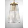 5_Savoy House Chantilly 8"W Brass Ribbed Glass Mini Pendant more views