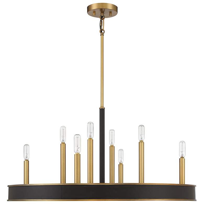 Image 2 Savoy House Chaucer 30" Wide Warm Brass 8-Light Chandelier more views