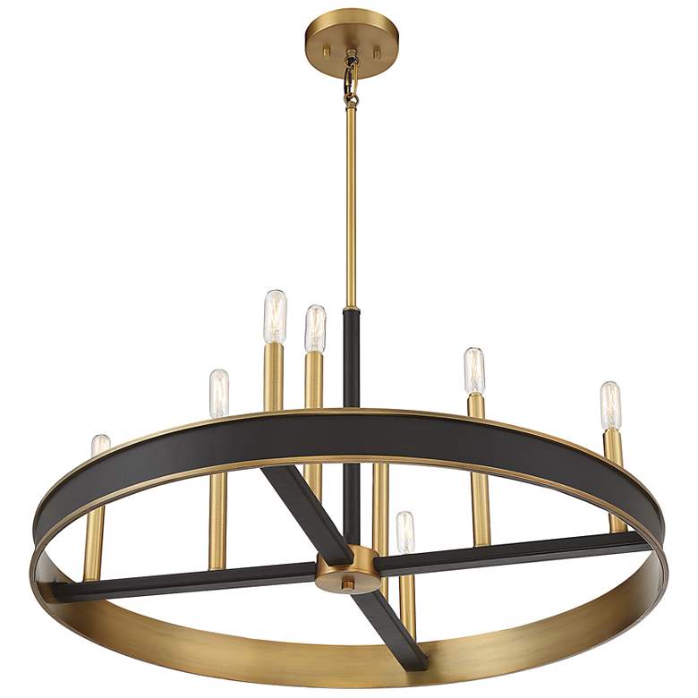 Image 4 Savoy House Chaucer 30" Wide Warm Brass 8-Light Chandelier more views
