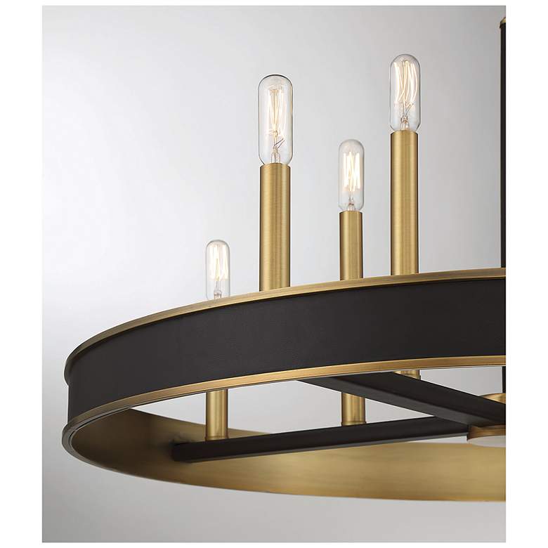 Image 6 Savoy House Chaucer 30" Wide Warm Brass 8-Light Chandelier more views