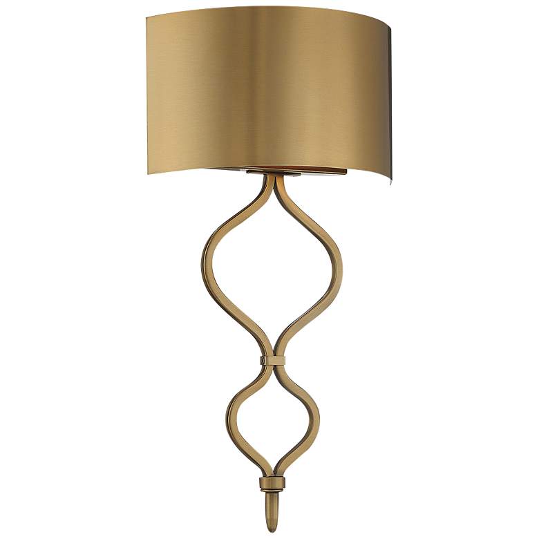 Image 1 Savoy House Como 20 inch High Warm Brass LED Wall Sconce