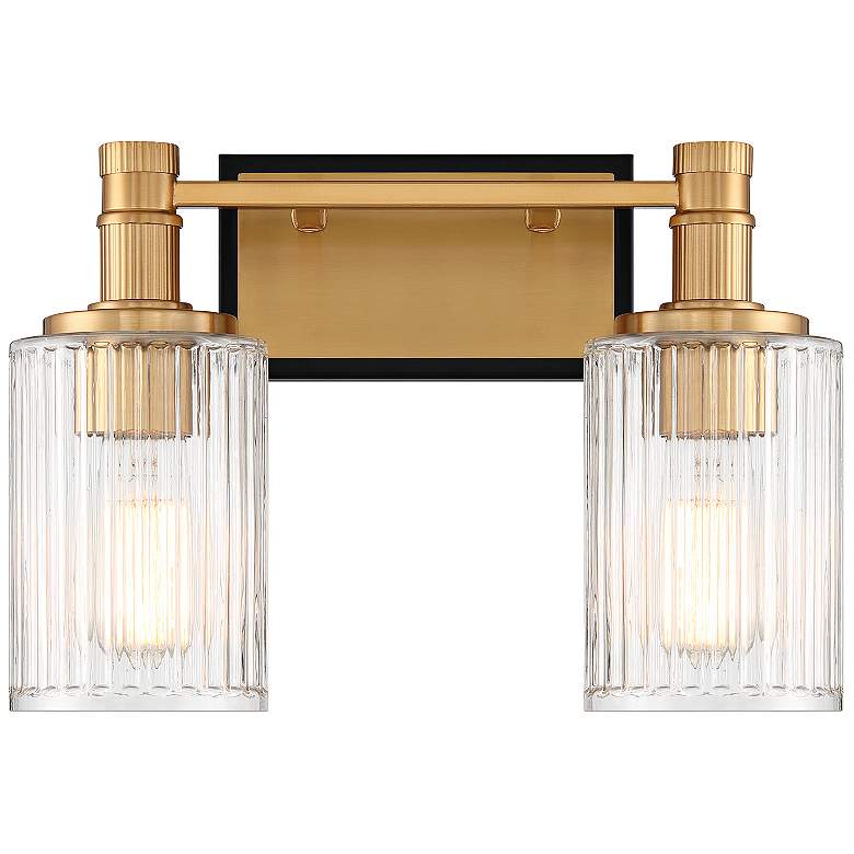 Image 1 Savoy House Concord 10 1/2"H Warm Brass 2-Light Wall Sconce
