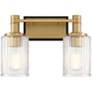 1_Savoy House Concord 10 1/2"H Warm Brass 2-Light Wall Sconce