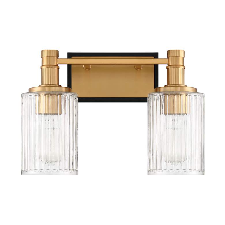 Image 2 Savoy House Concord 10 1/2"H Warm Brass 2-Light Wall Sconce more views