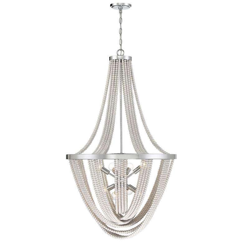 Image 1 Savoy House Contessa 27 inch Wide Polished Chrome 8-Light Chandelier
