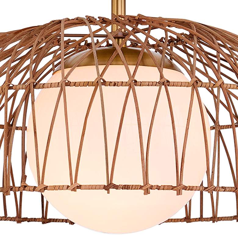 Image 3 Savoy House Convertible 18" Wide Natural Brass Ceiling Light more views