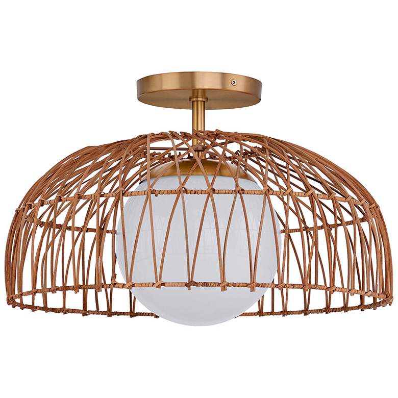 Image 4 Savoy House Convertible 18" Wide Natural Brass Ceiling Light more views