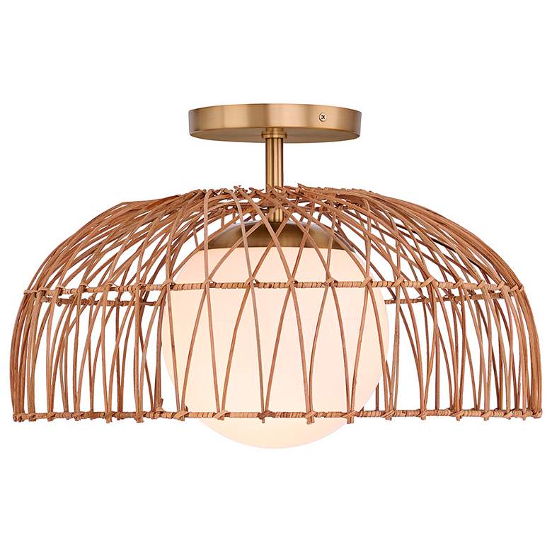 Image 5 Savoy House Convertible 18" Wide Natural Brass Ceiling Light more views