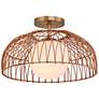 6_Savoy House Convertible 18" Wide Natural Brass Ceiling Light more views