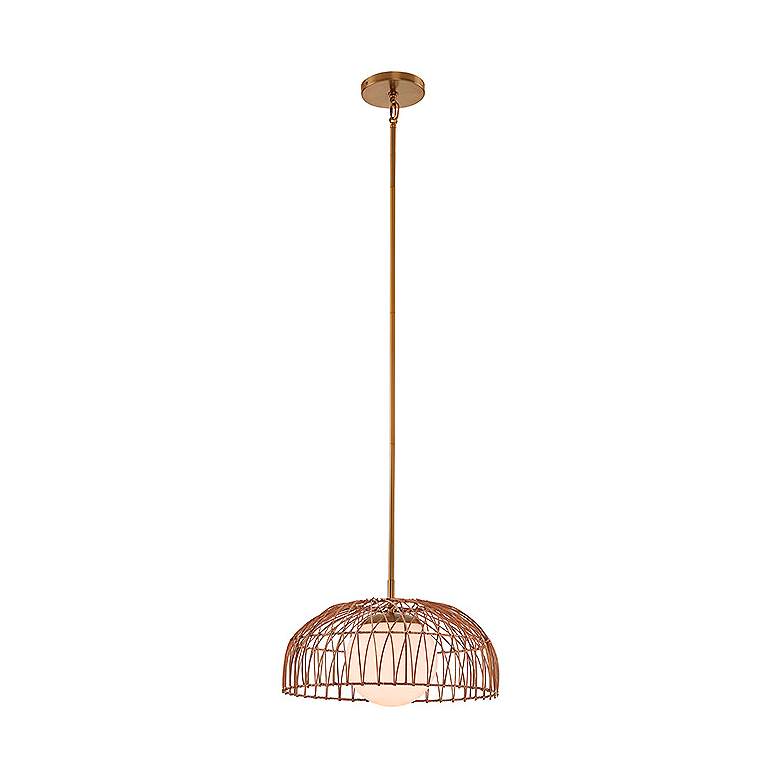 Image 7 Savoy House Convertible 18" Wide Natural Brass Ceiling Light more views