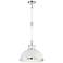 Savoy House Corning 16" Wide White with Polished Nickel Accents Pendan