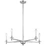 Thumbnail3 of Savoy House Couplet 16" Wide Matte Black with Warm Brass Chandelier more views