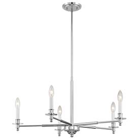 Image5 of Savoy House Couplet 16" Wide Matte Black with Warm Brass Chandelier more views
